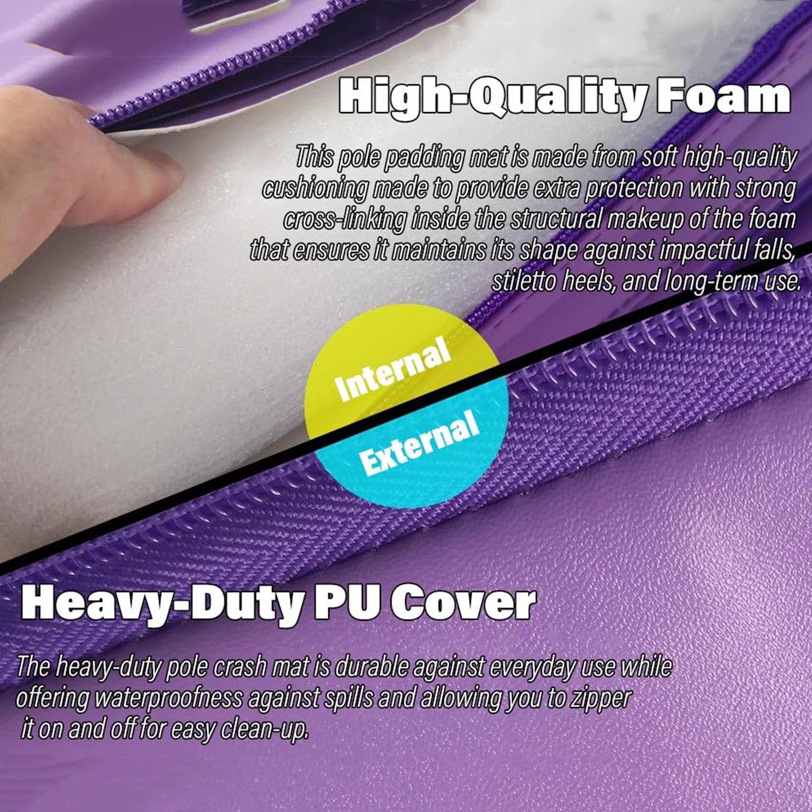 Tapis de sécurité pliable pour la gymnastique, le yoga, le fitness et les entraînements à domicile, idéal pour la protection et la sécurité des tuyaux en acier