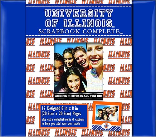 C.R. Gibson Kit completo de álbumes de recortes, pequeño, Universidad de Illinois (C879256M)