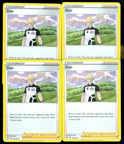 Pokemon - Dan - Juego de cartas Rebel Clash x4 - 158192 Poco común