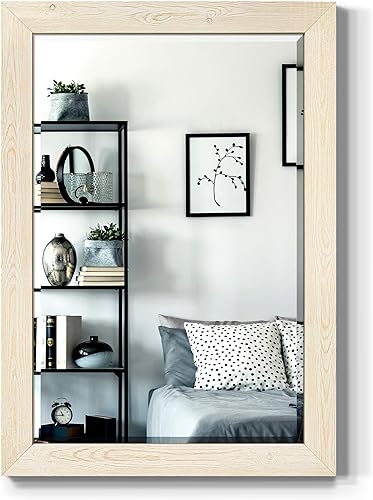 Wexford Home Espejo de cuerpo entero de madera de granero - Blanco envejecido (AR1-L01)