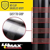 Vista 3 de LUMAX LX-1152 Pistola engrasadora negra resistente de lujo con manguera flexible de 18 pulgadas, práctica carga de 3 vías: llena con cartucho