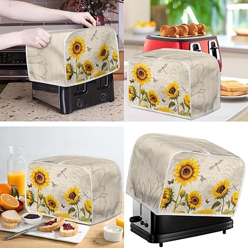 Vista 44 de doginthehole Lindos elefantes decorativos para electrodomésticos pequeños, juego de cubiertas de protección de huellas dactilares para cocina