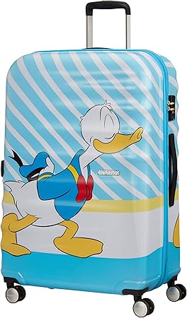 review American Tourister Unisex Adult Spinner L (77 cm-96 L), Multicolour (Donald Blue Kiss)
