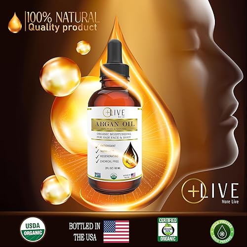 Miniatura 5 de Aceite de argán 100% puro para el cabello, suero marroquí orgánico para la piel, prensado en frío, aceite de argán para el cabello, hidratante y