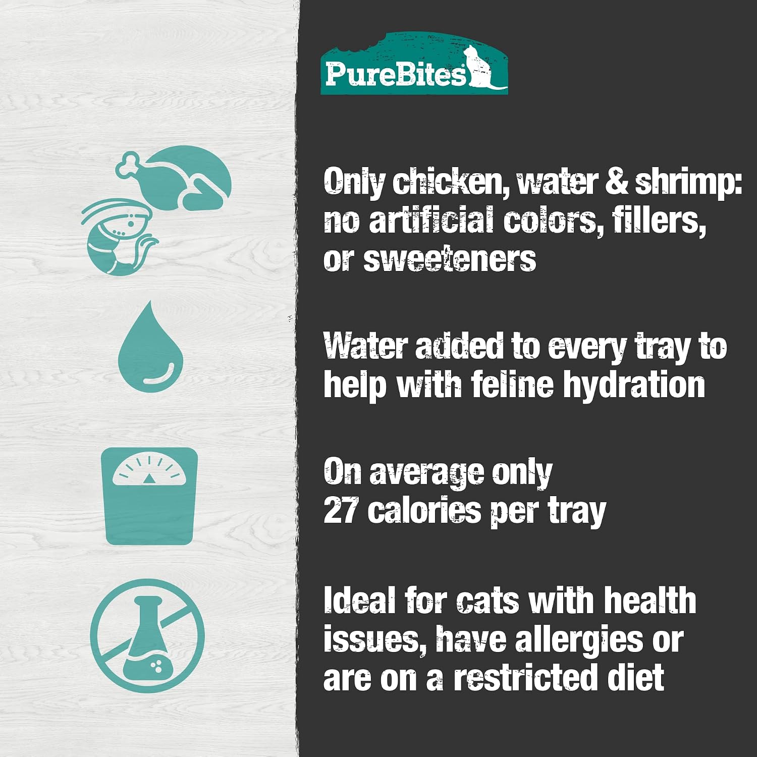 PureBites Mixers - Chicken Breast & Wild Ocean Shrimp in Water for Cats, 1.76oz / 50g