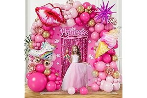128 Pcs Hot Pink Balloon Arch Kit for Barbie Themed Parties