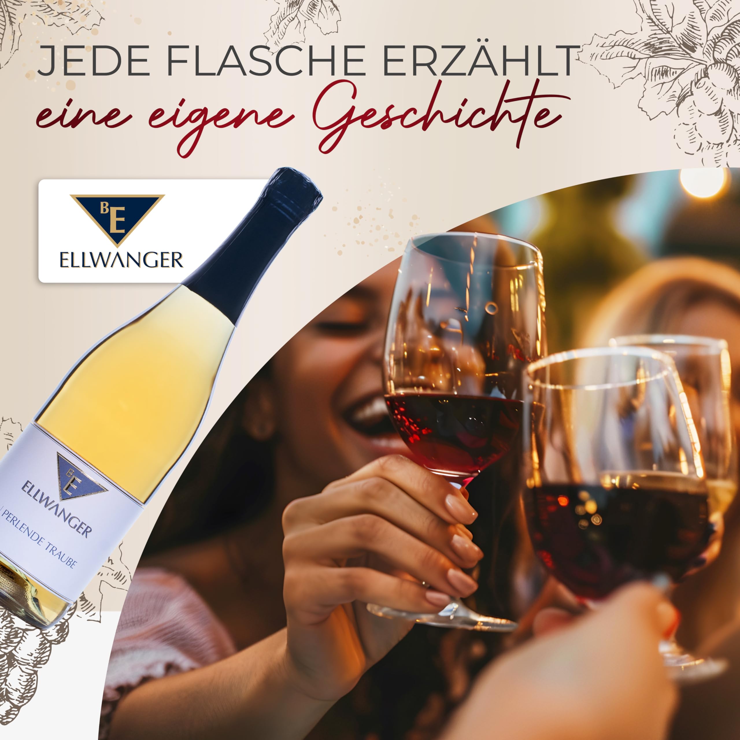 2024er Perlende Traube – Spritziger alkoholfreier Sekt alternative mit frischem Traubensaft und feiner Kohlensäure - Genieße den Geschmack von Trauben ohne Alkohol (6x 0,75 L, 4500, milliliter)