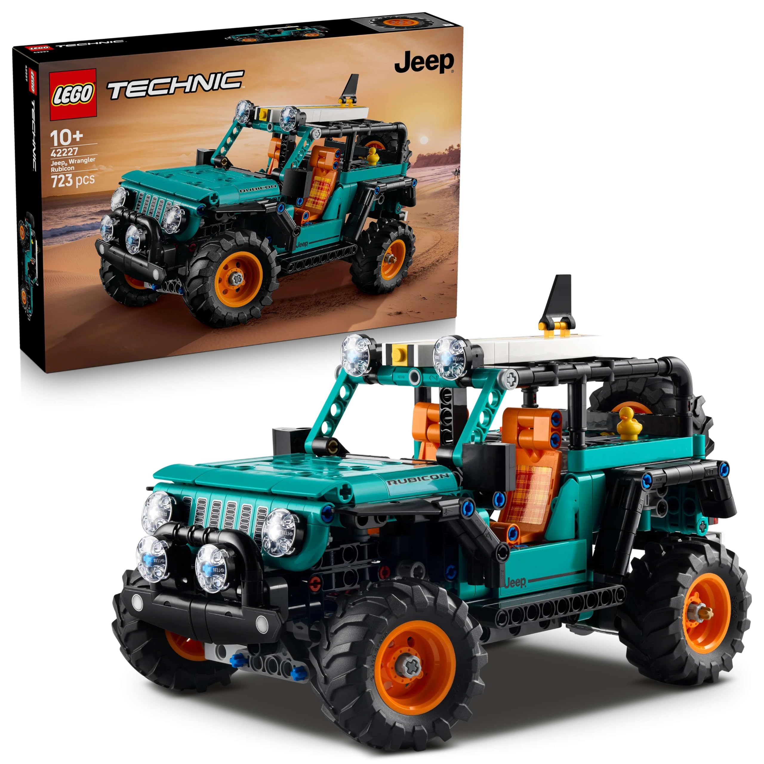LEGO Technic Jeep Wrangler Rubicon SUV - Model Car Kit - Jeep Branded Building Set with Duck 42227-image-22