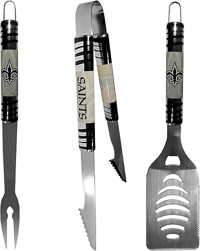 NFL Siskiyou Sports Fan Shop New Orleans Saints Tailgater - Juego de barbacoa de 3 piezas, color del equipo