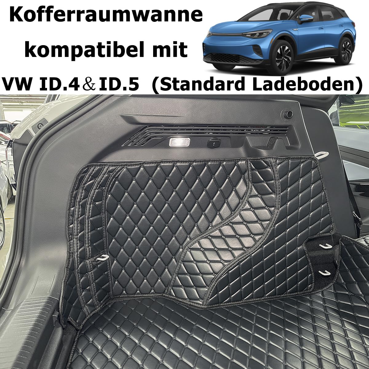 Kofferraumwanne für VW ID.4 Standard Ladeboden 2020-2026 ＆ID.5 | Wichtiger Hinweis: Zubehör passt Nicht in variablen (verstellbaren) Ladeboden