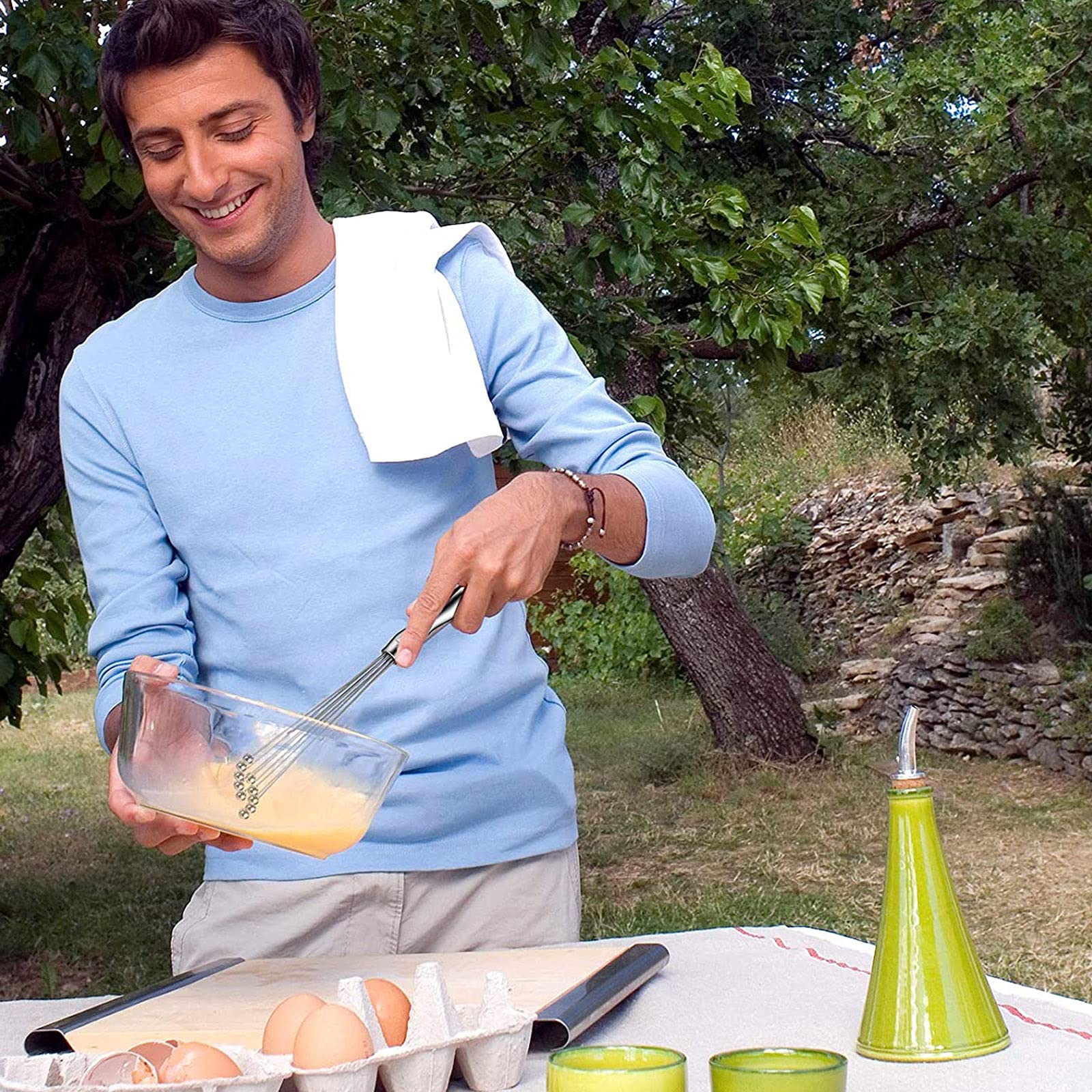 Set 2 Fruste Da Cucina In Acciaio Inox - 25cm E 30cm | Per Sbattere Uova, Panna E Impasti - Foto 2