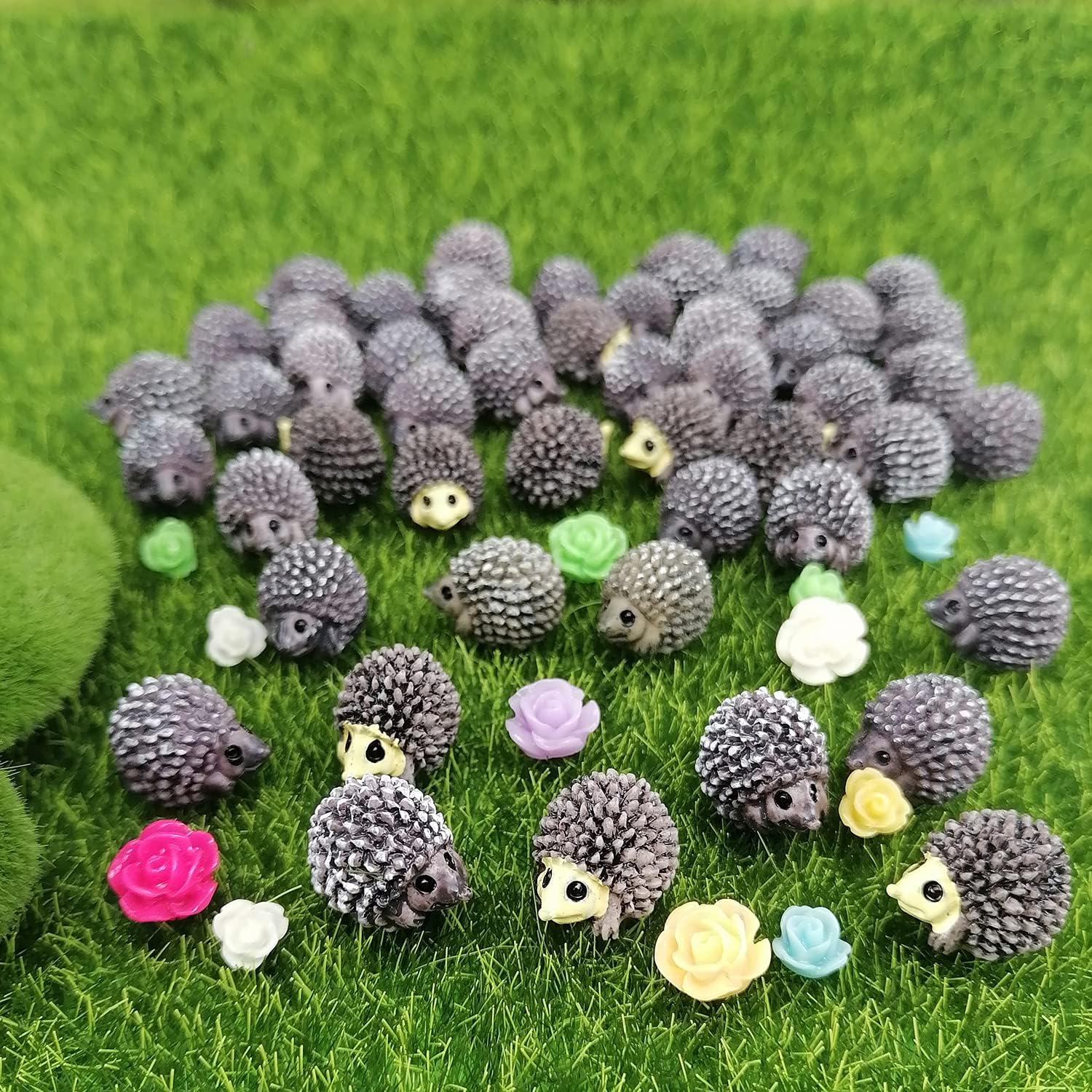 Zmoso 8pcs Mini Hedgehog Figurines - Cute Resin Car Dashboard Decor For Dashboard, Rear View Mirror, Interior Accessories - View #7