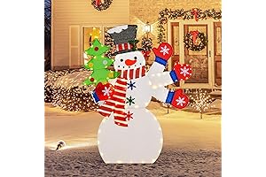 Goflame 4 FT Animated Christmas Snowman Decoration