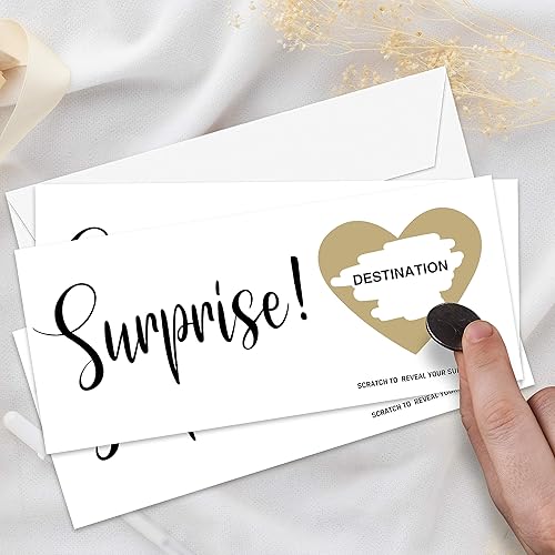 Miniatura 3 de Tarjeta sorpresa minimalista, 1 juego para hacer tu propio boleto de viaje de bricolaje, regalo sorpresa para vacaciones, Navidad, boda, cumpleaños,