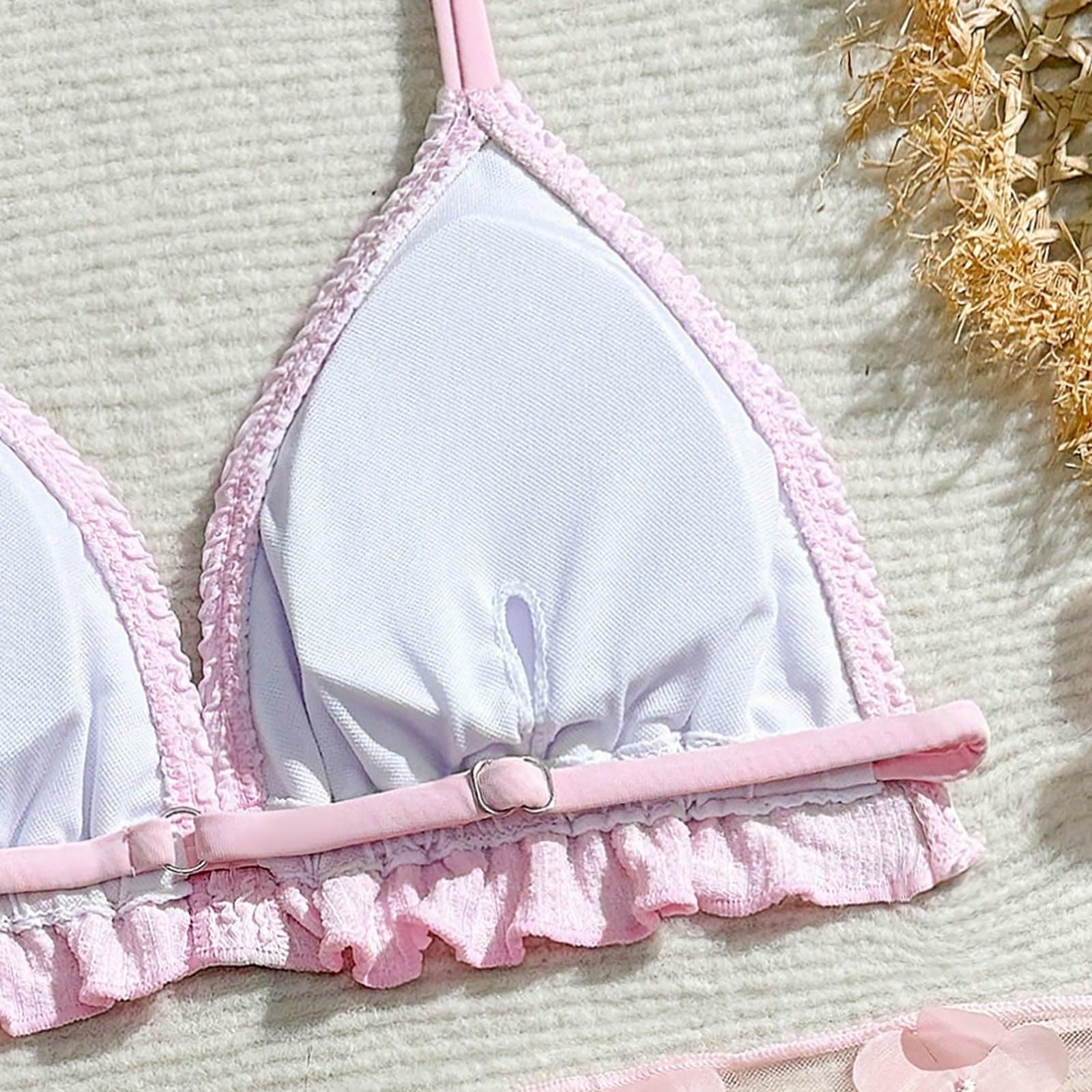Costume da Bagno da Bambina 3 Pezzi con Grazioso Top Tankini a Stampa Floreale, Pantaloncini e Gonna Copricostume per Spiaggia e Piscina estive