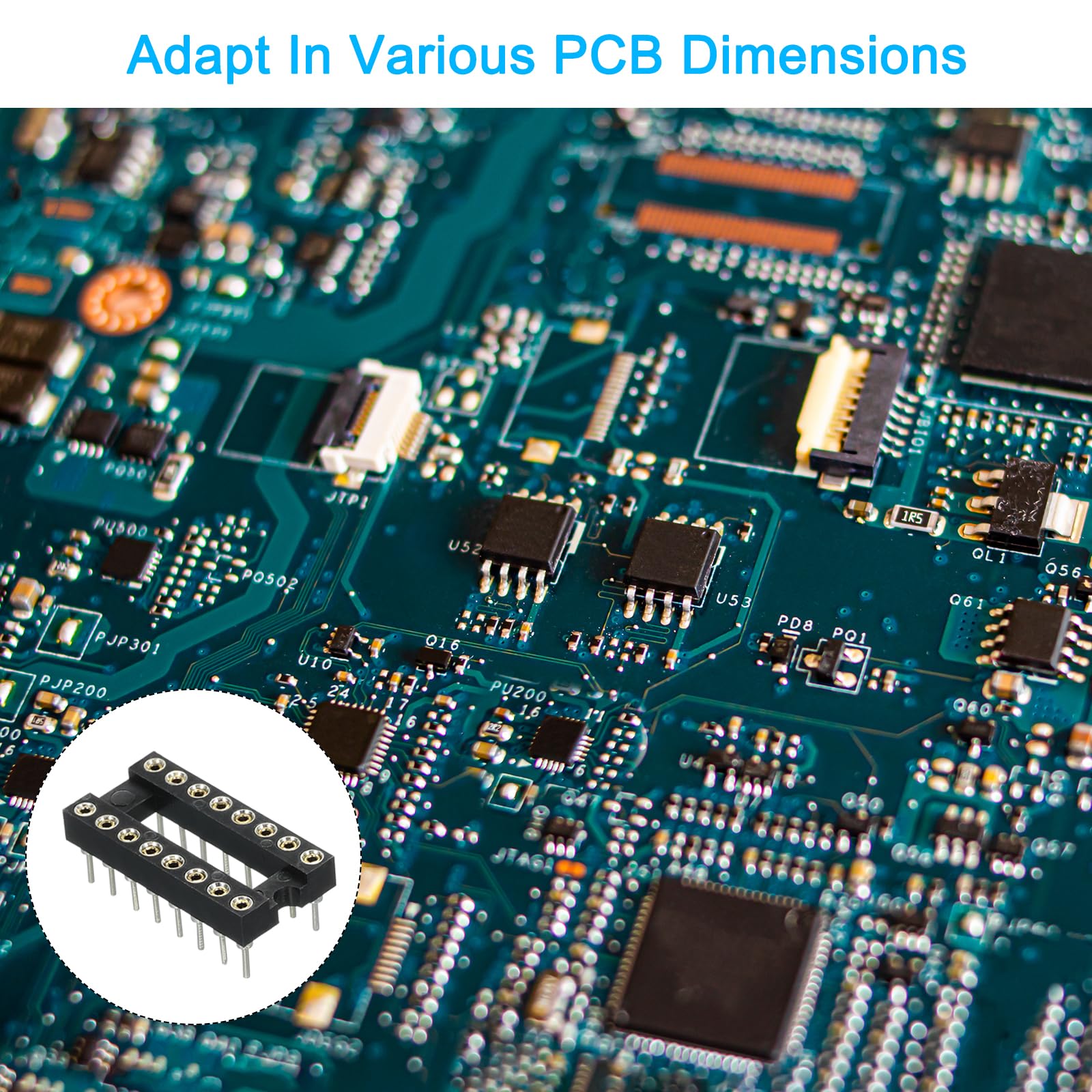 Socket IC DIP 16 Pin, Passo 2,54 Mm, 24 Pezzi - Per Saldatura Su PCB, Esperimenti Elettronica, Fai-da-te