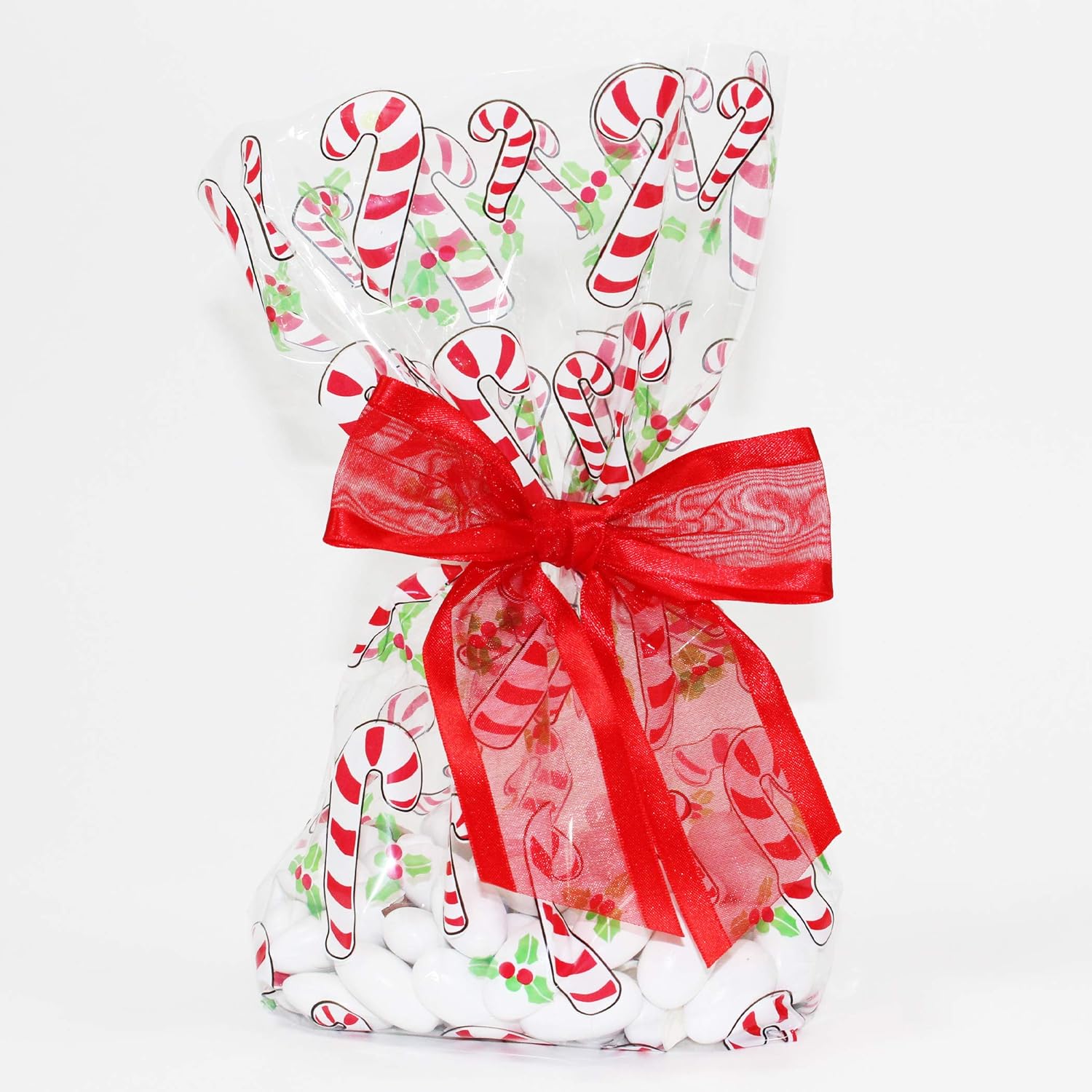 Saybrook Products Candy Canes Christmas Holiday Cellophane Treat Party Favor Bags