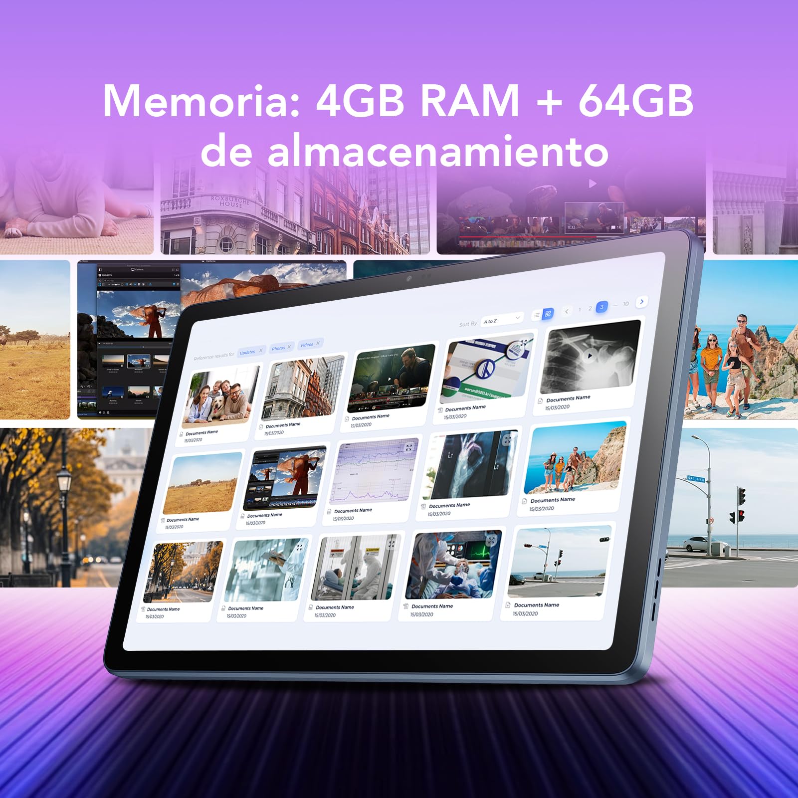 TCL Tab 10L Gen 4 Tablet Android | Pantalla 10,1" FHD | 4 GB + 64 GB | Batería 6000 mAh | Android 14 | WiFi | Quad Speakers | Control Parental | Gama de Entrada