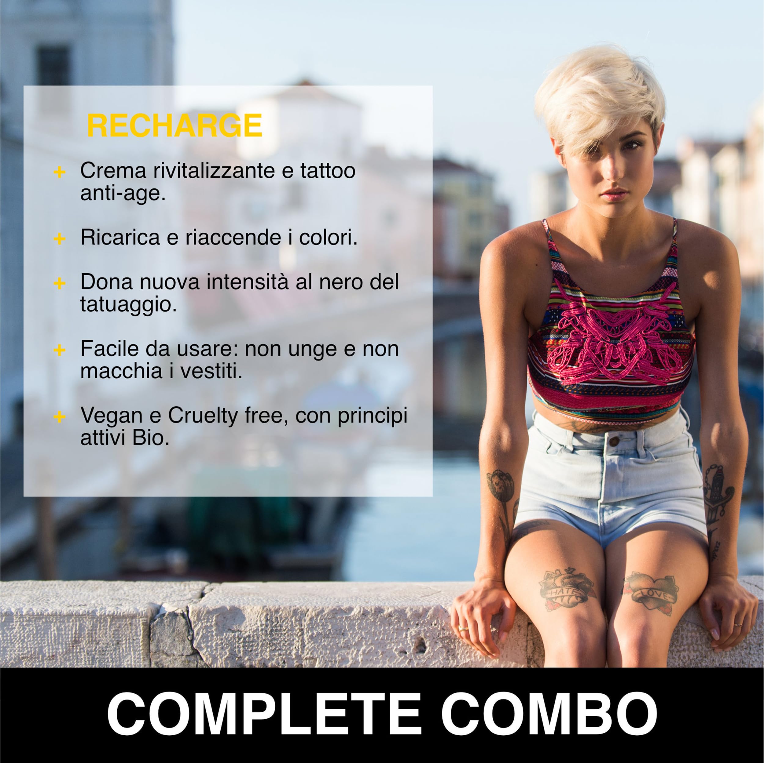 COMPLETE COMBO - FIXER, 75 ml + RECHARGE, 100 ml + SUNSCREEN 50+ SPF, 75 ml + AFTER SUN, 100 ml - Mit Biologische Wirkstoffen