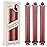 Luckybear Heatless Hair Curlers, 3pcs Satin Jumbo Flexi Rods for All Hair Types, Overnight Sleeping Curls Styling Tools, Dark Pink