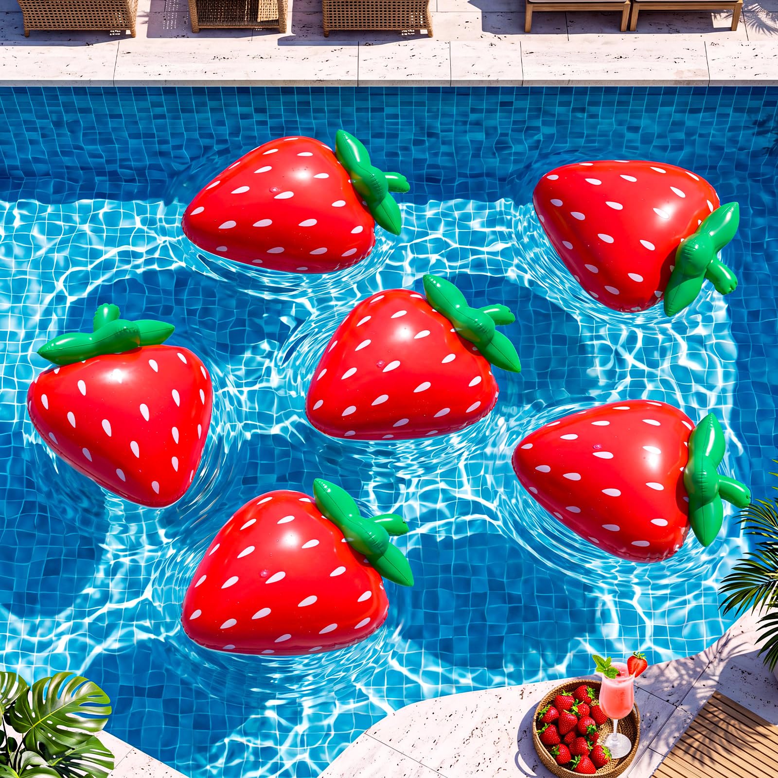 Photo 1 of Teyva Daily 6 Pcs Strawberry Pool Float