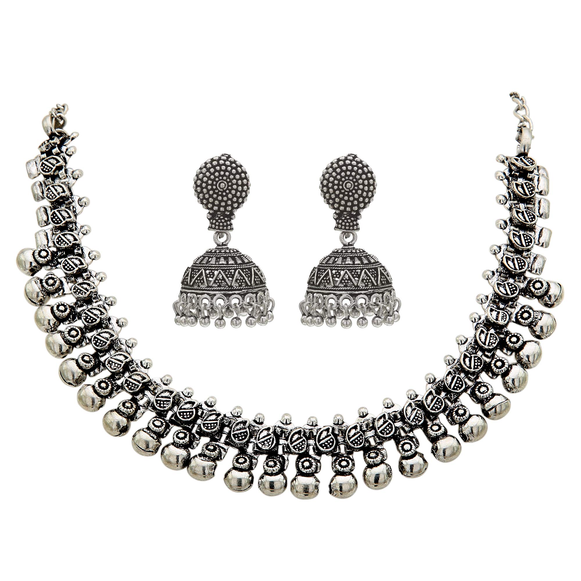 See full amazon price history chart for Sasitrends Oxidized German Silver Brass Alloy Necklace with Earrings for Women Sasitrends Oxidized German Silver Brass Alloy Necklace with Earrings for Women (B07RNH683S) Amazon Price History, Amazon Price Tracker