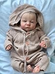 19 Inches Real Baby Size Réveillez-vous Ressemblant à la vie Reborn Baby Doll Realistic Full Body Newborn Vinyl Girl Dolls Qui semblent réels et se sentent réels