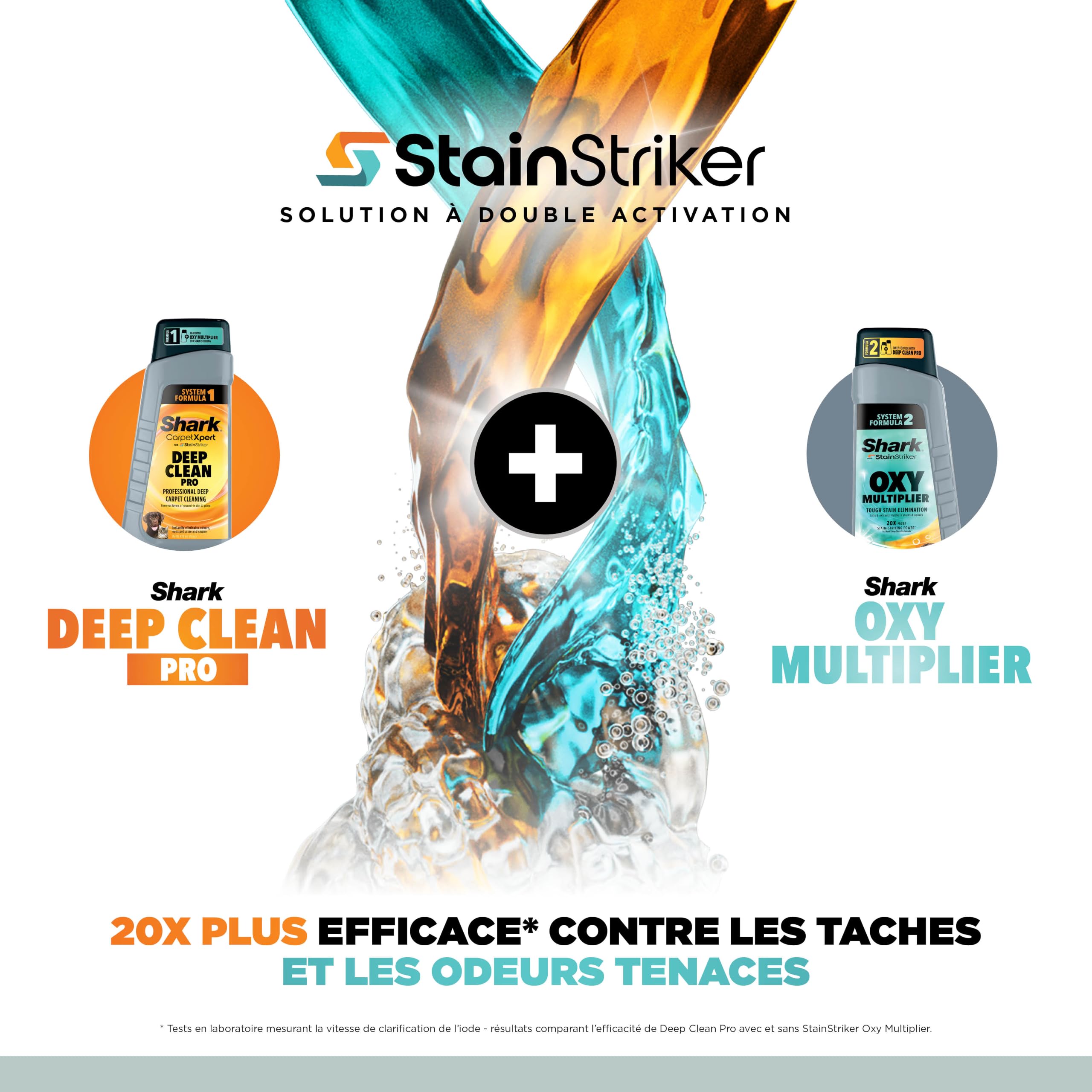 Shark StainStriker Nettoyeur tâches 5 accessoires, pour animaux, suceur plat et tuyaux, 2 formules de nettoyage CarpetXpert (946 ml) & StainStriker (474 ml) pour enlever les taches, Gris, PX200EUCP