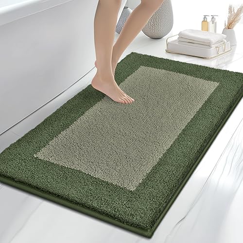 Miniatura 49 de Alfombras de baño de 24 x 60 pulgadas, antideslizantes, extrasuaves, absorbentes, lavables a máquina, de secado rápido, para suelo de baño, ducha,