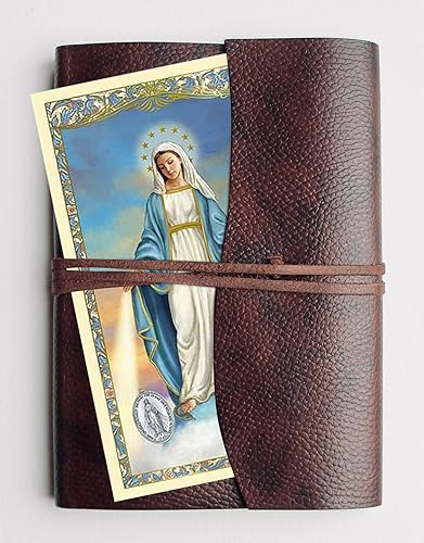 Miniatura 4 de Collar Católico Escapulario Marrón de Nuestra Señora del Monte Carmelo - con Medalla Milagrosa Tarjeta de Oración - Tarjeta de Oración del Señor -