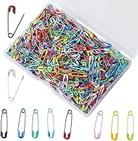 DGTANGYIN 200PCS 19mm Multicolored Safety Pins with Clear Storage Box - Rust-Resistant Metal for Sewing, Crafting, Clothes & Organizing