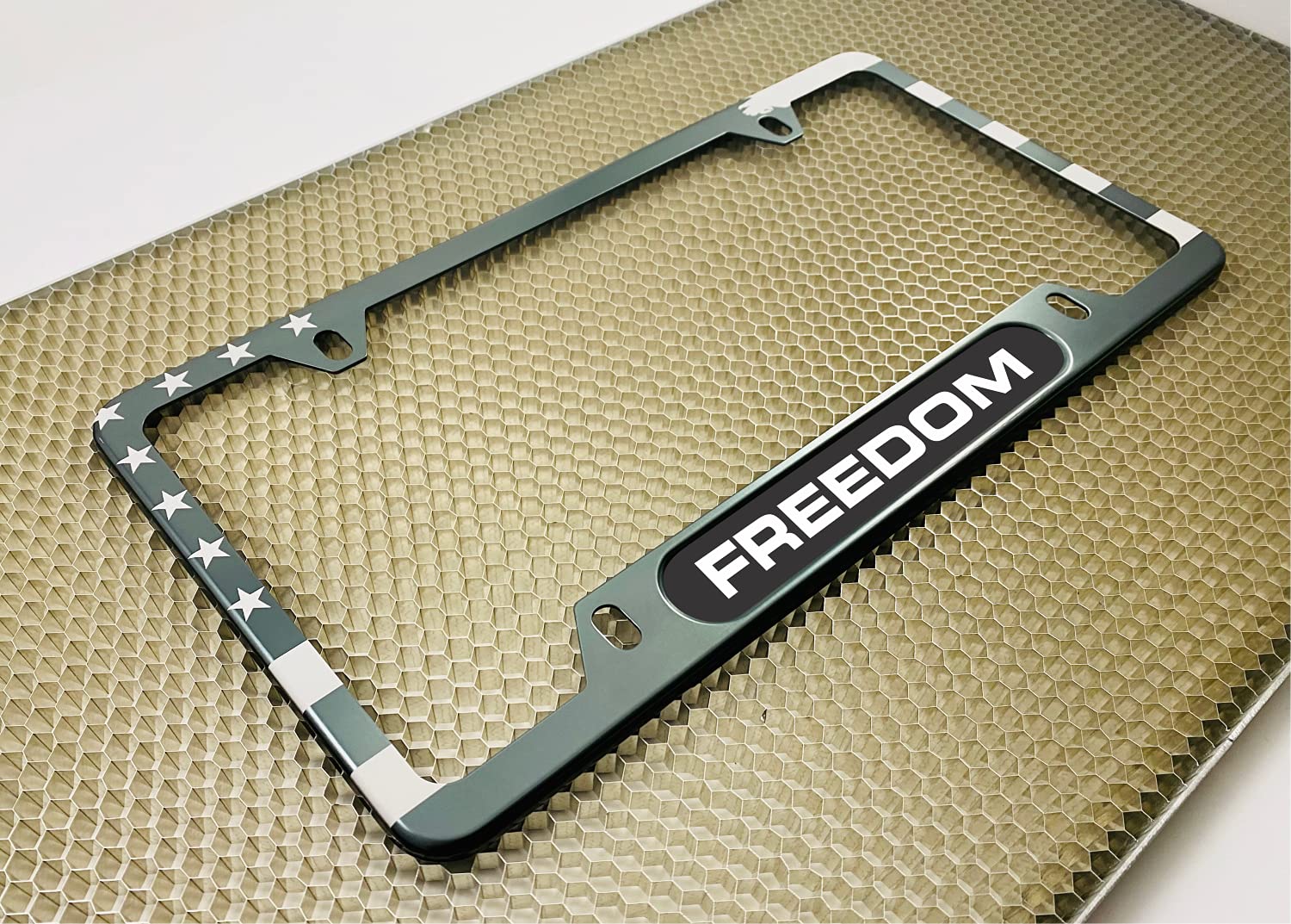 USA Patriotic | American Flag Custom Personalized Anodized Aluminum Thin Top | - Picture 8 of 133