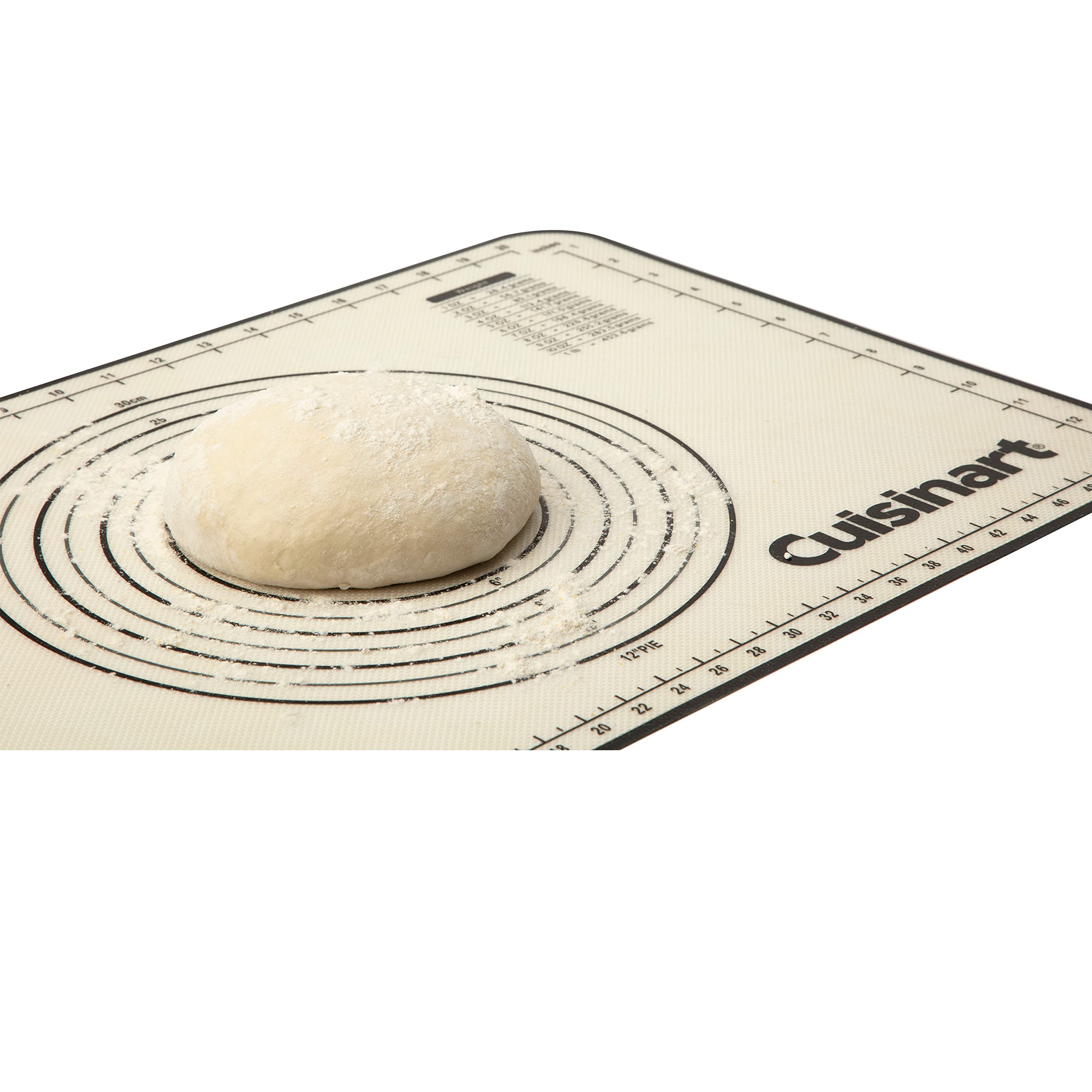 Cuisinart CPS-3216 - Juego de 5 piezas de preparación y servicio de pizza (alfombrilla de silicona antiadherente, cáscara de pizza de madera, cortador de pizza, cortador de masa, rodillo de masa)