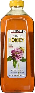 Kirkland Signature Grade A Clover Honey, 5 Pound Bulk Jar - Pure Natural Sweetener for Tea, Baking & More
