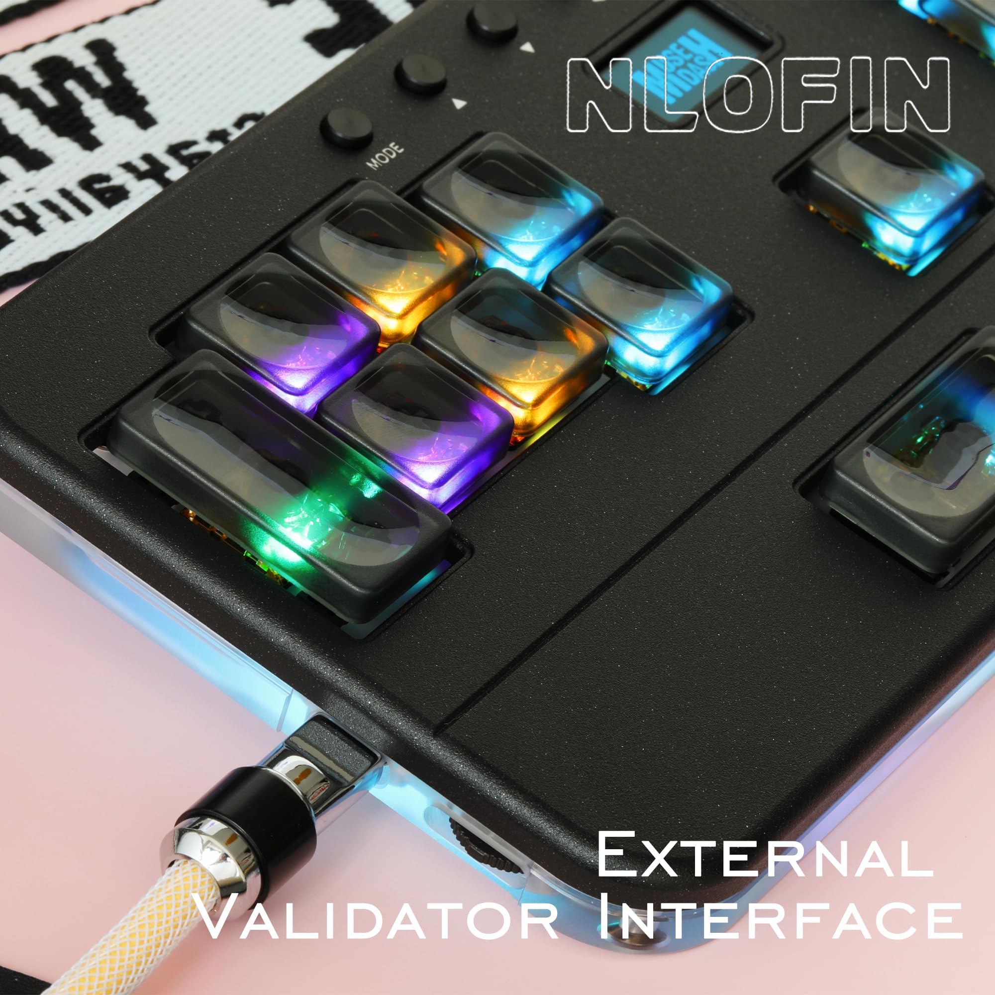Clavier mécanique personnalisable pour jeux de musique et de rythme (noir)