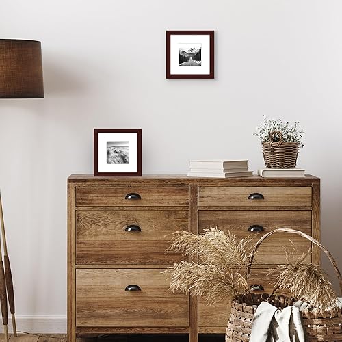 Vista 631 de Americanflat Portarretratos de 8 x 12 pulgadas con plexiglás pulido, juego de 2 portarretratos de 6 x 8 pulgadas con paspartú o para fotos de 8 x 12