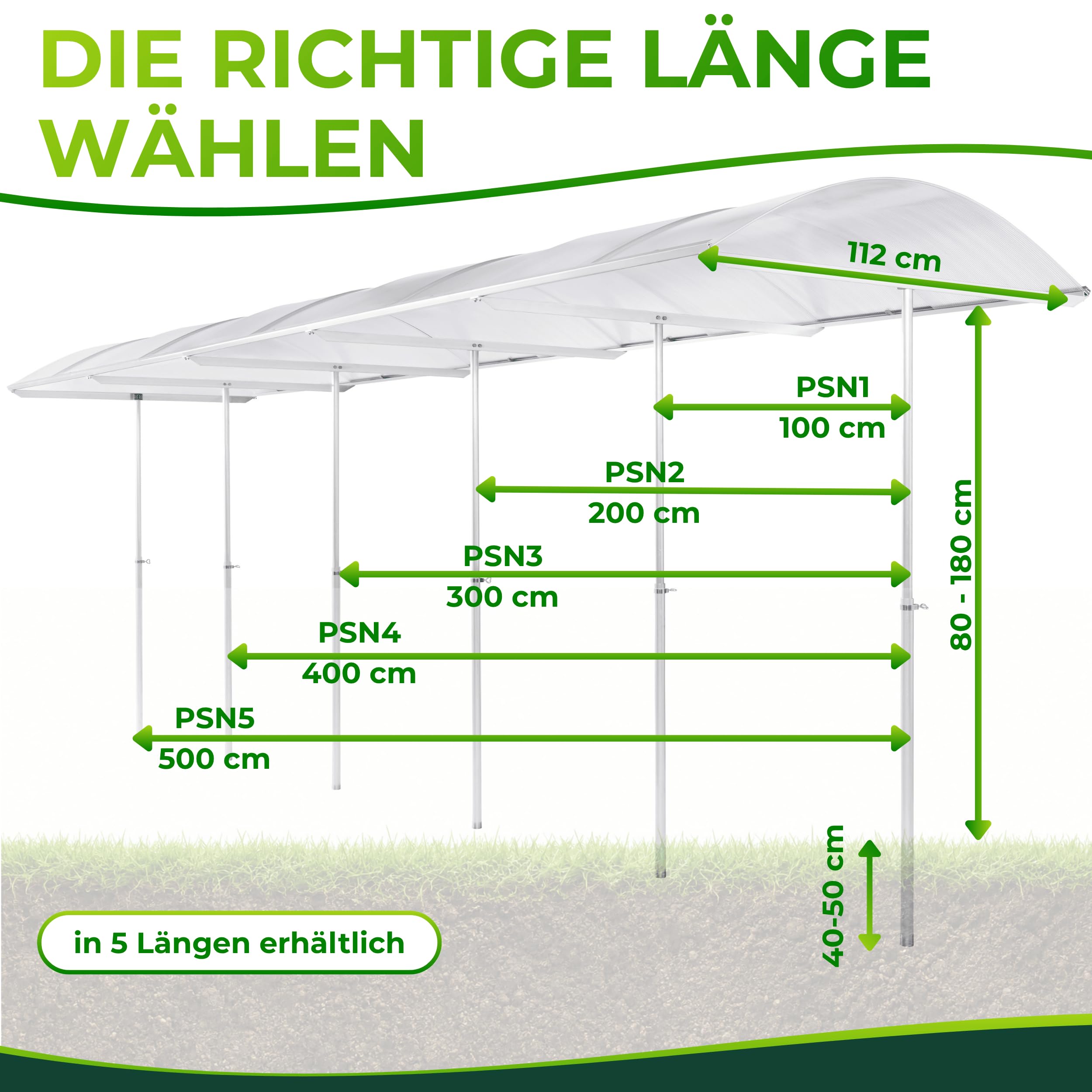 Beckmann Schutzdach für Pflanzen 500x112 Tomatendach Regenschutz hagelfest