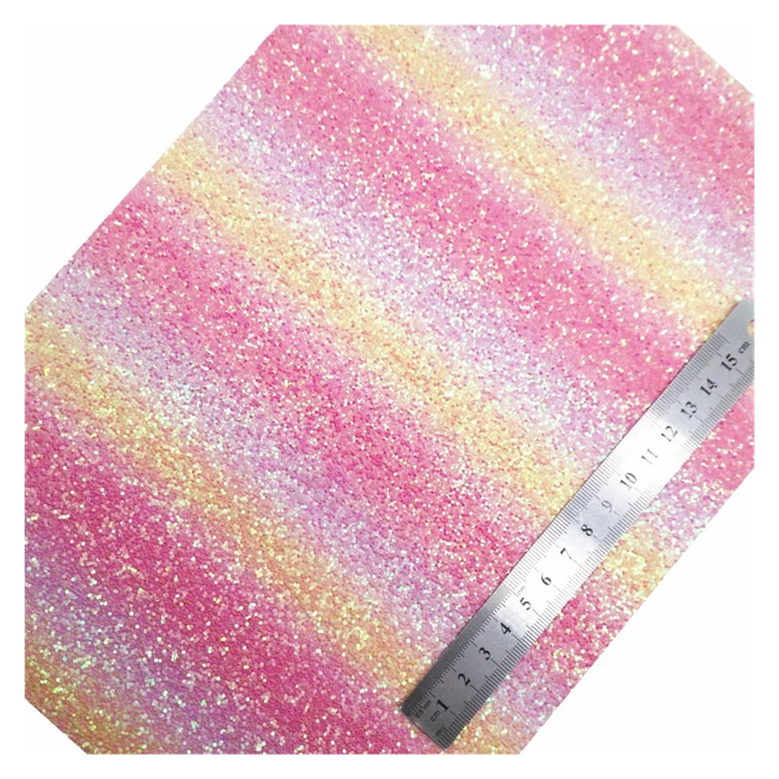 Grober Glitzerstoff Regenbogen-Glitzer-Stoff, bedrucktes Kunstleder, for Schleife, Ohrringe, DIY, 21 x 29 cm oder 30 134(5-30X134CM)