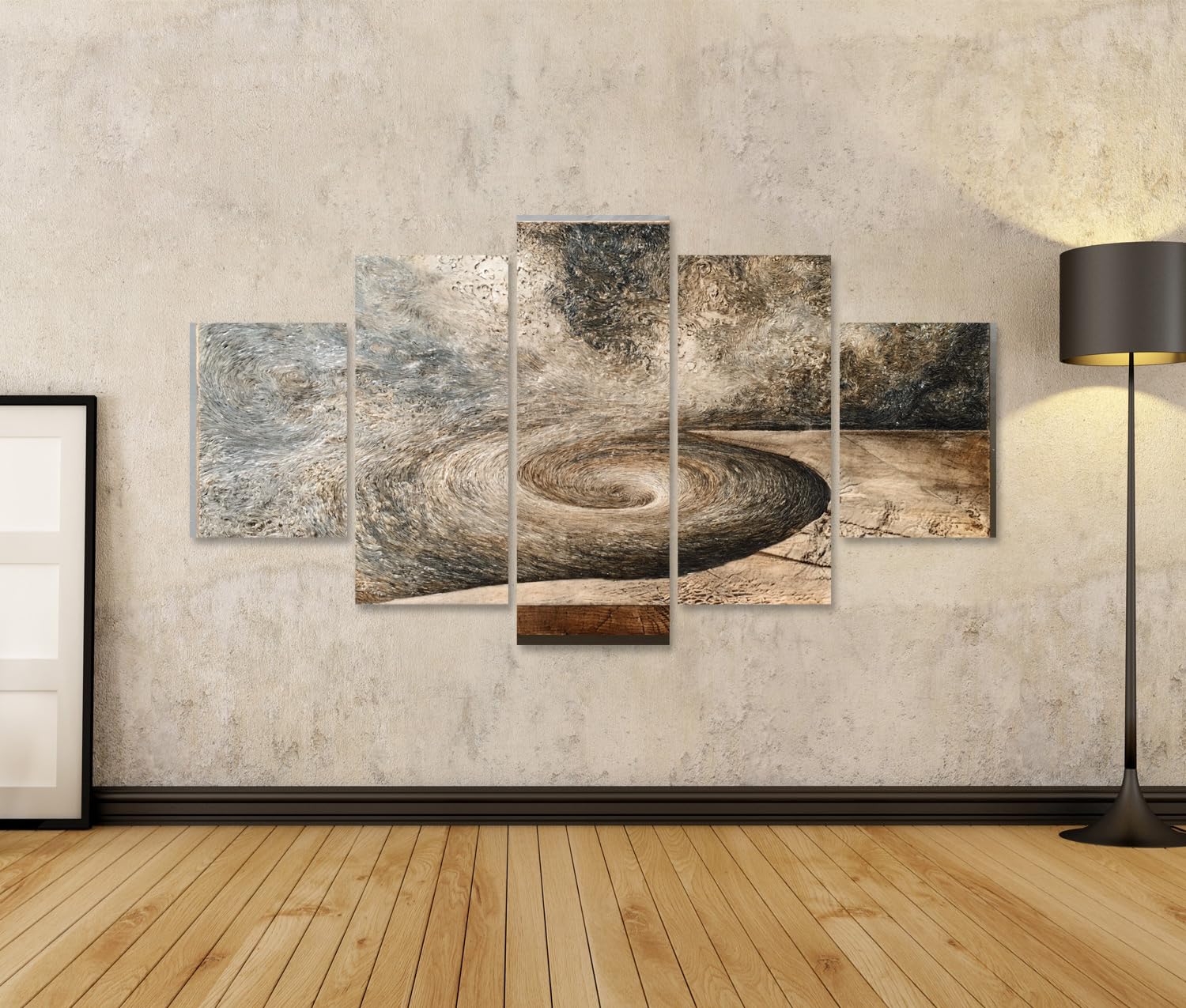 islandburner Bild auf Leinwand Faszinierender Wirbel Kunstdruck Wohnzimmer Für Kunstliebhaber - 5-teilig