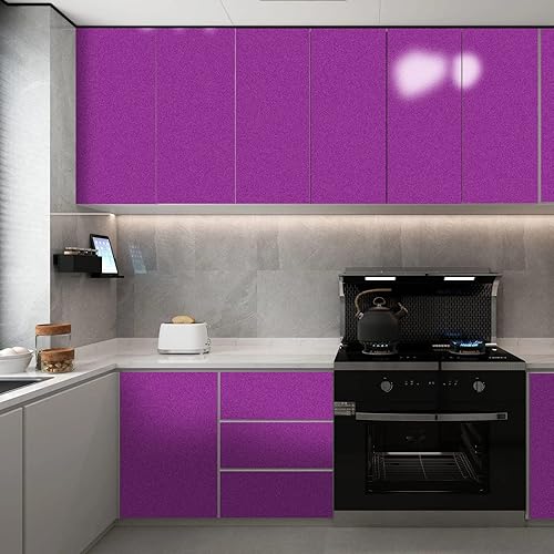 Miniatura 10 de WADILE Papel tapiz para despegar y pegar 157 x 1968 pulgadas papel de contacto brillante de color sólido impermeable papel de pared de color vinilo