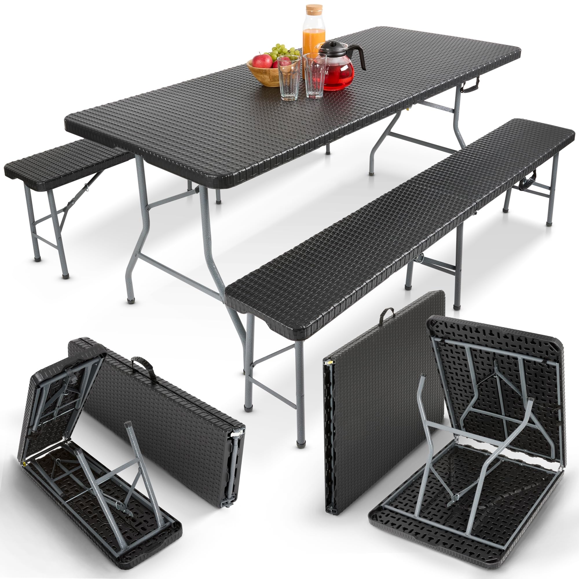 Kesser Biertentset, 3-delige set bestaande uit een tafel met 2 banken, voor binnen en buiten Kesser Biertentset, 3-delige set bestaande uit een tafel met 2 banken, voor binnen en buiten