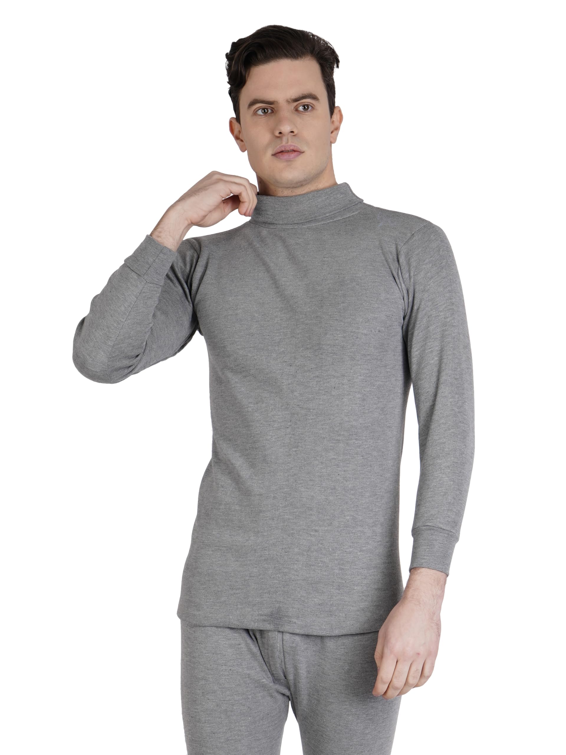 fabvio plus Winter wear Men's Thermal Top with High Neck and Long Sleeve-picture-14