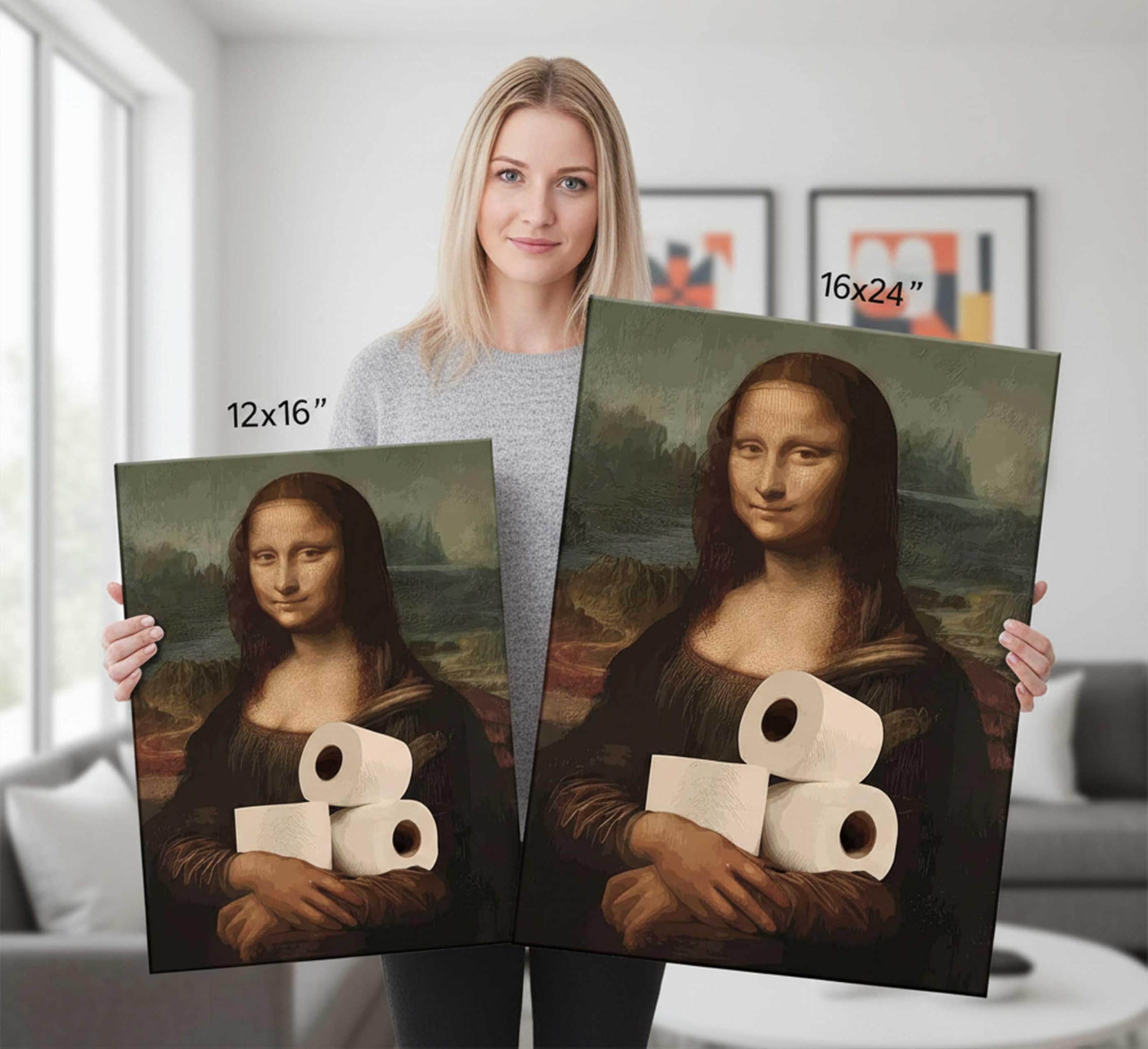 Amazon.co.jp: 額入り 面白い 折衷的 浴室 キャンバス ウォールアート