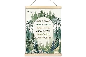 Forest Inspirational Wall Decorations Wooden Canvas Print, Therapist Office Decor