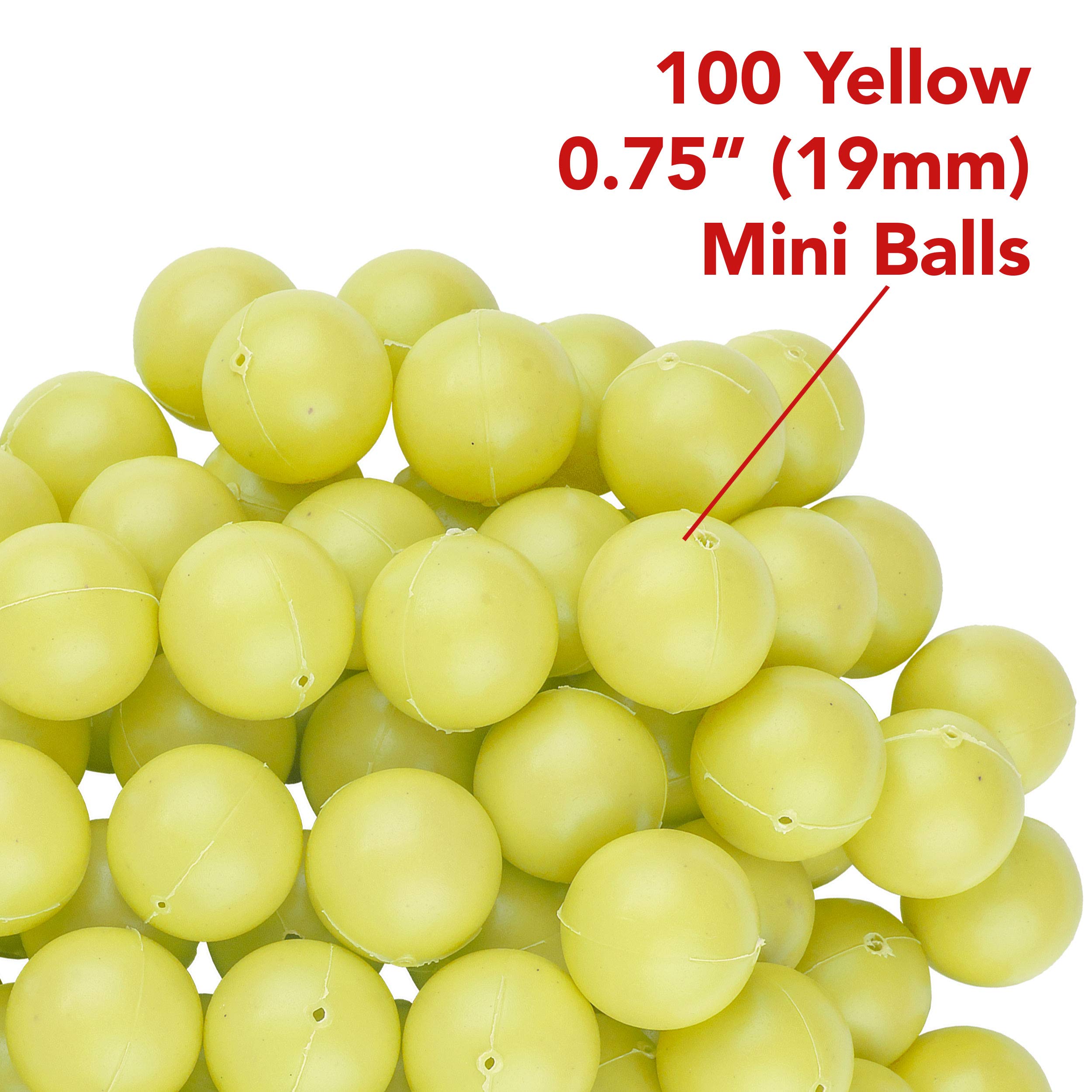 Bastante ODD Novelties 3/4 "Mini Ping Pong/Pelotas de Tenis de Mesa/Cerveza Pong Redonda (100 Unidades), Amarillo, 19 mm