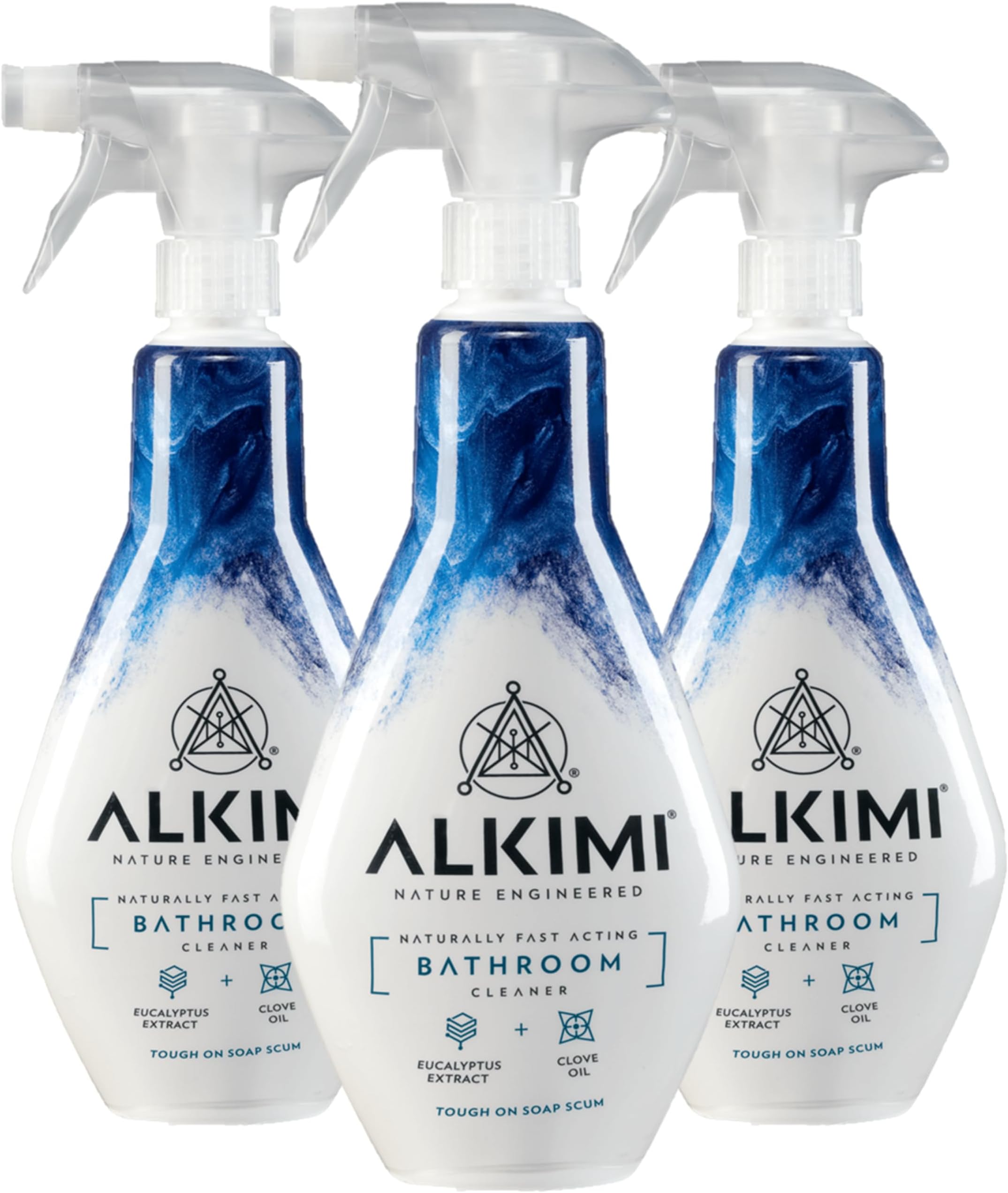 ALKIMI Bathroom Cleaning Spray, Pack of 3 – Powerful Cleaning, No Harsh Chemicals, with Natural Eucalyptus Extract & Clove Oil
