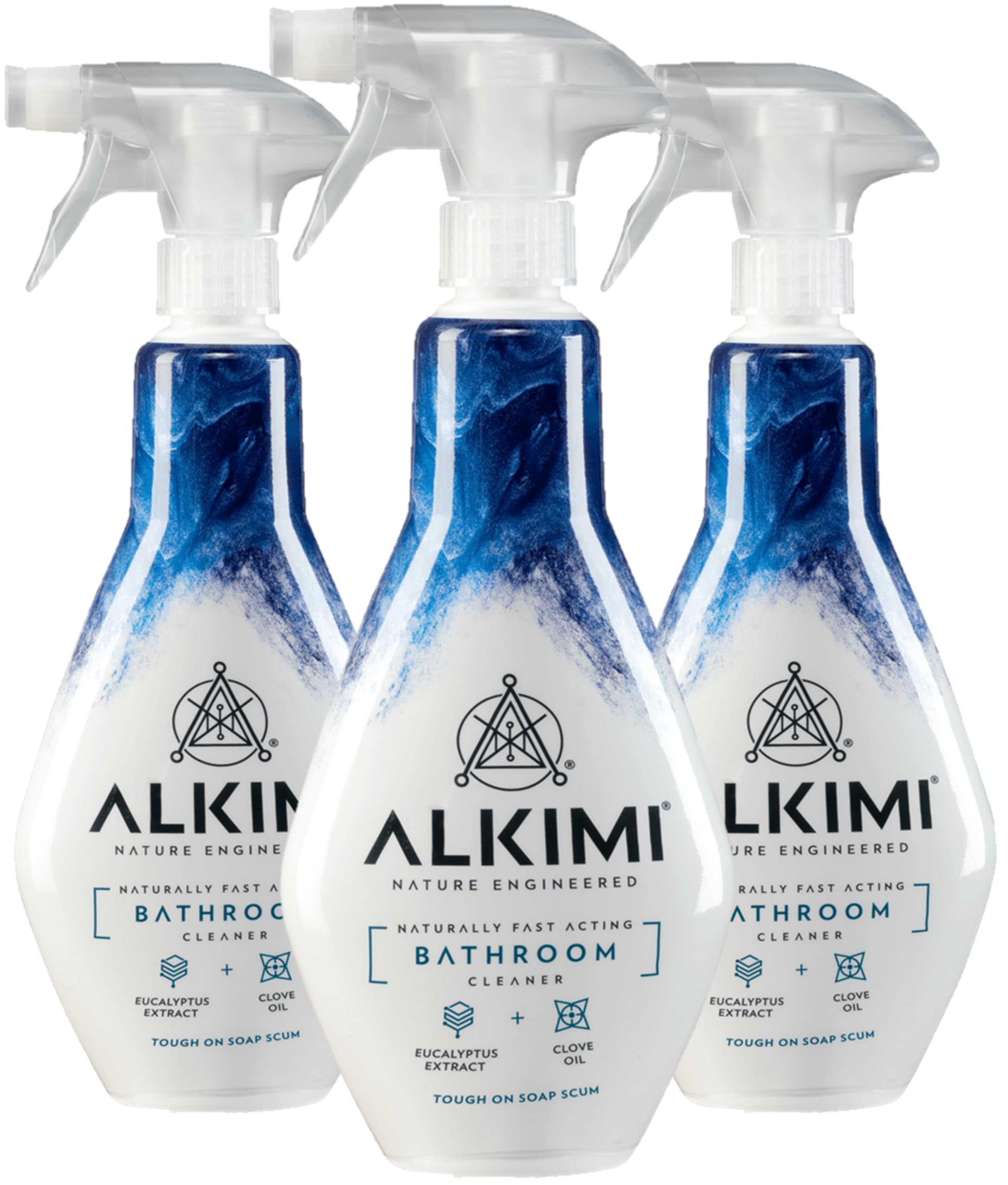 ALKIMI Bathroom Cleaning Spray, Pack of 3 – Powerful Cleaning, No Harsh Chemicals, with Natural Eucalyptus Extract & Clove Oil