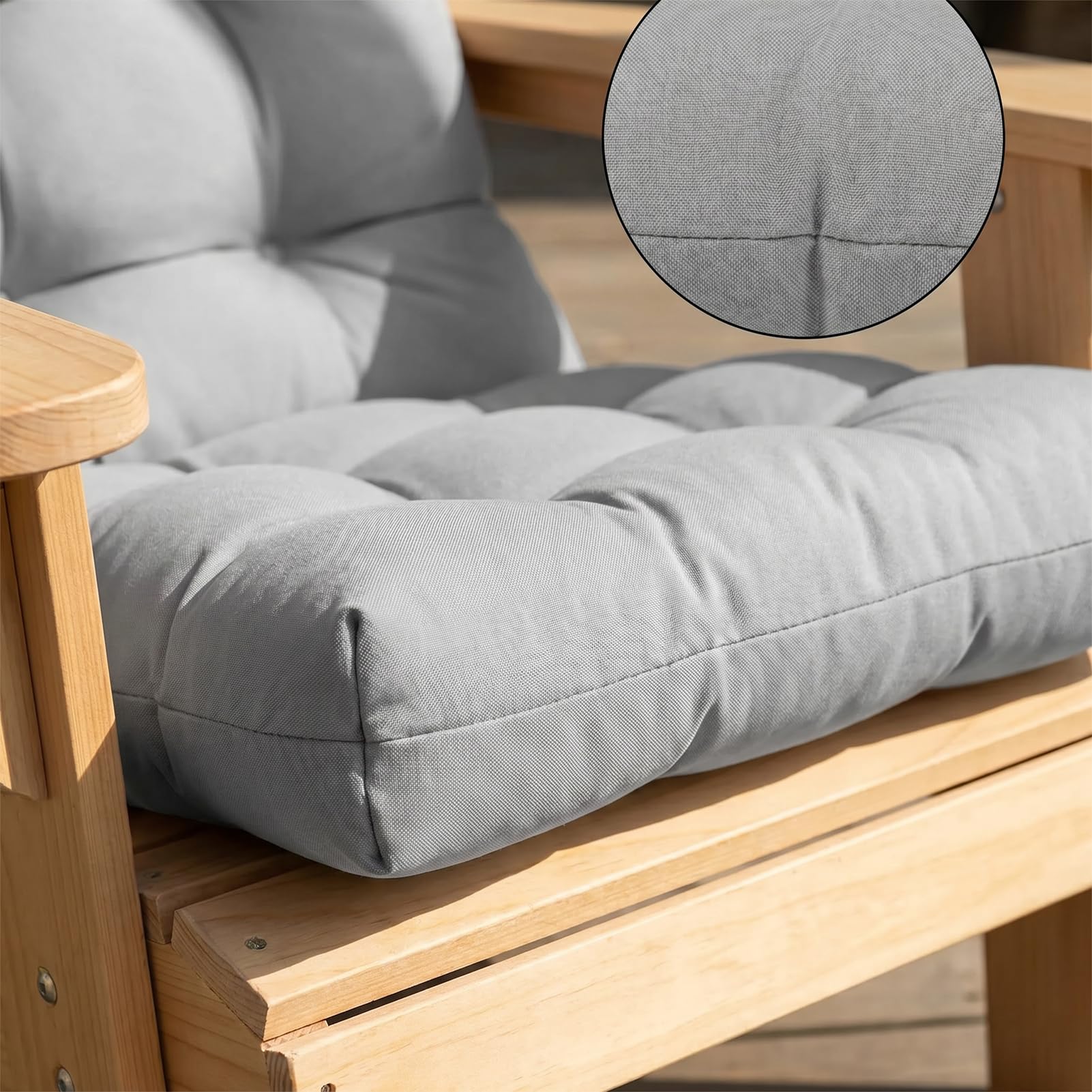 110x50cm Cojin Silla Jardín con Respaldo Alto Impermeable Resistencia UV