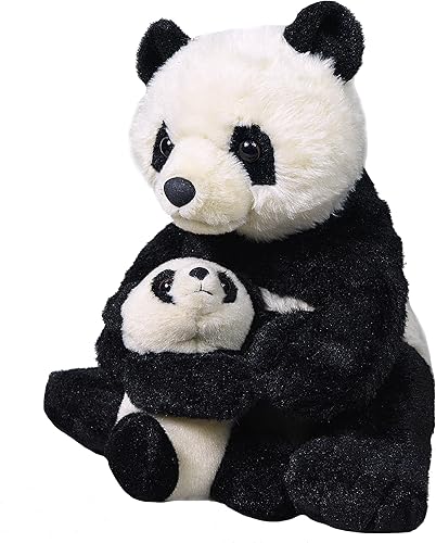 Wild Republic Mamá y bebé Panda de peluche, animal de peluche, regalos para niños, 12 pulgadas, modelo: 19398
