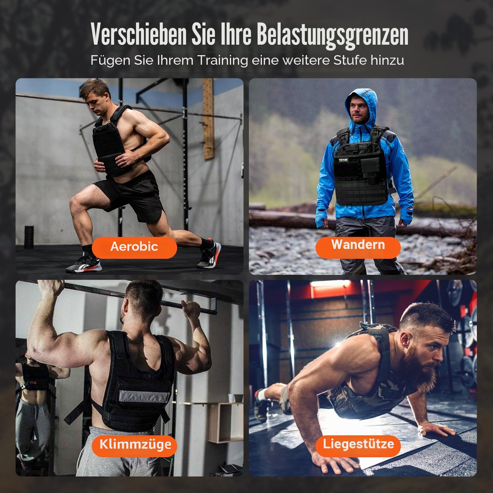 VEVOR Gewichtswestenplatten, 8,75 LB Paare, Gewichtsplatten aus Stahl, konturierte ergonomische Passform – WODs, Zusatzgewicht für Gewichtswesten, für Krafttraining, Laufen, intensives Training